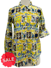 Load image into Gallery viewer, Foil LONG SLEEVE PRINT BLOUSE - Originally $115
