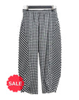 Fenini PLEAT BLACK WHITE CHECK PANT - Originally $125