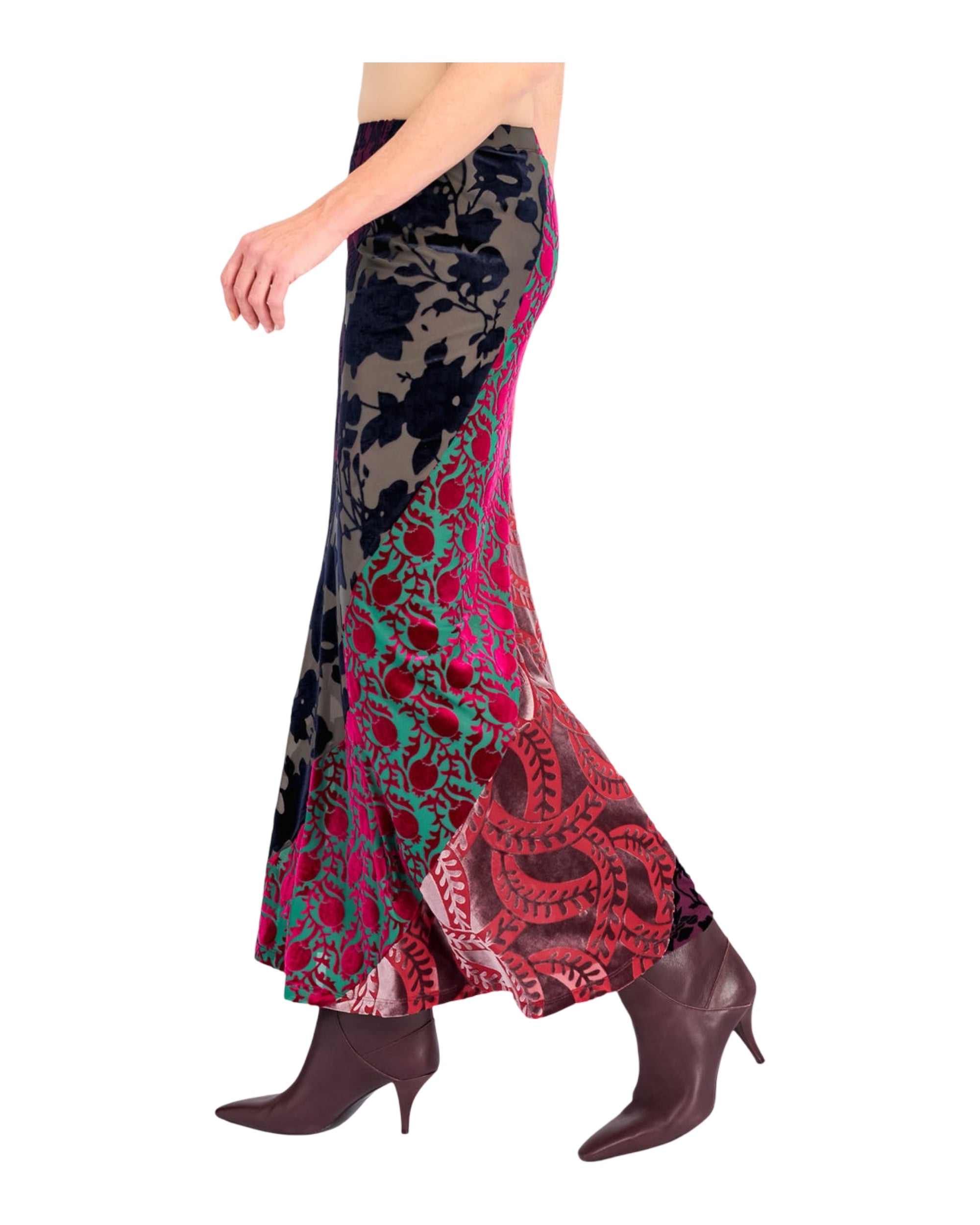 Alembika CUT VELVET SKIRT