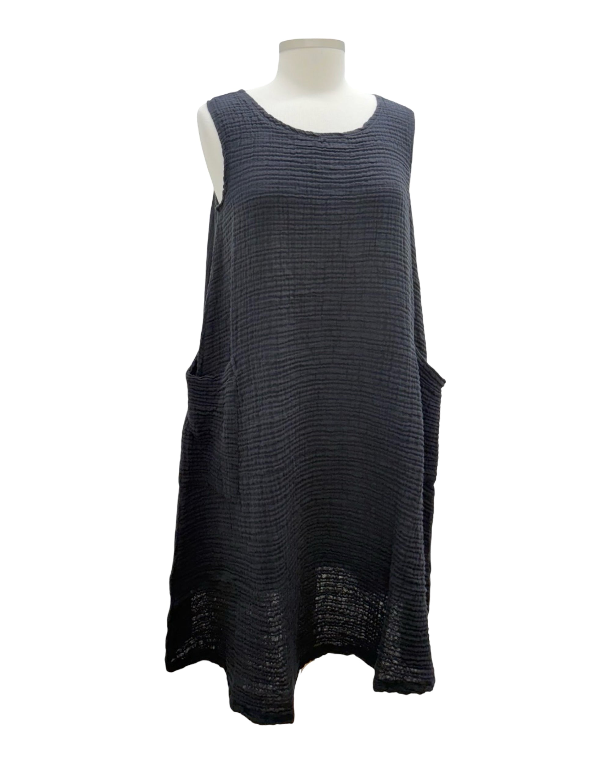 short tank dress Women's Short tank dress with destroyed effect | Grey