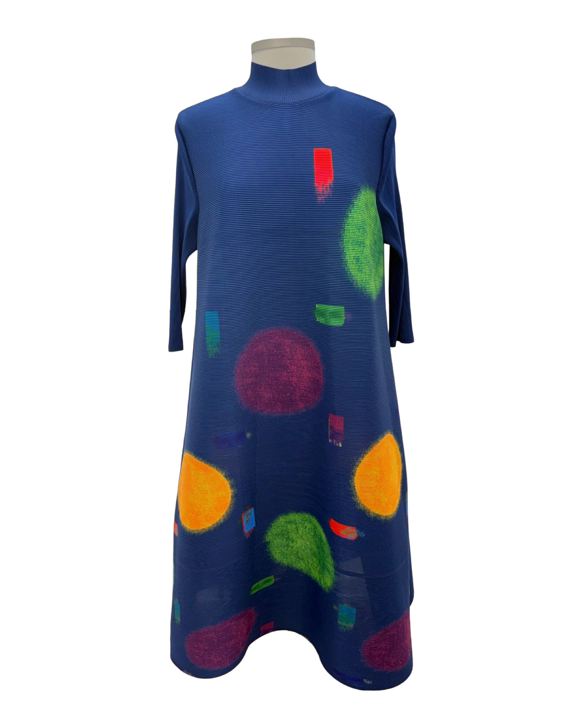 Vanite MOCK NECK DOT DRESS