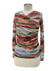Foil PRINT MESH WRAP TOP
