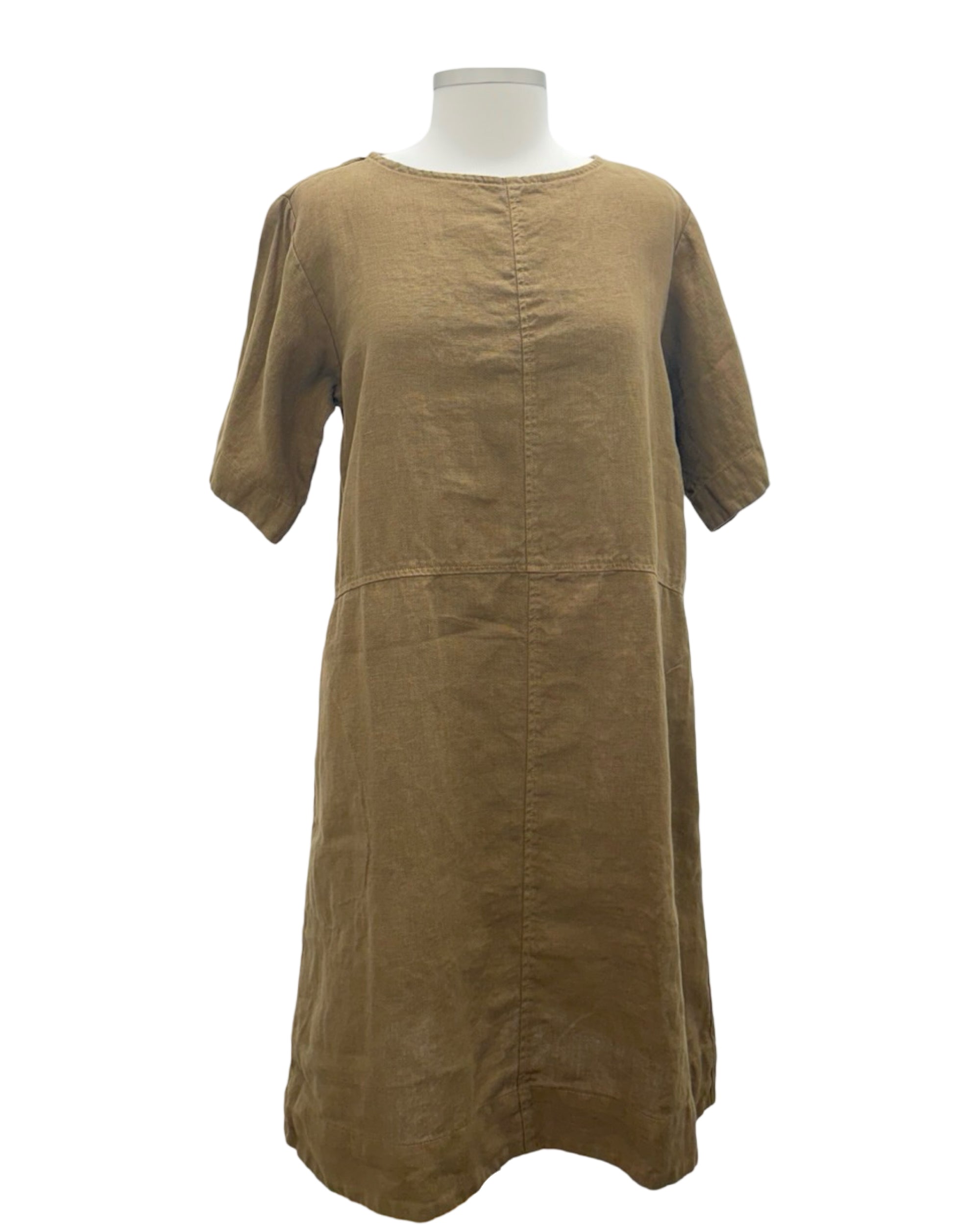 Cut Loose SHORT SLEEVE RELAXED LINEN DRESS Cut Loose SHORT SLEEVE RELAXED LINEN DRESS