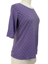 Load image into Gallery viewer, Cut Loose DOT MESH ELBOW SLEEVE FITTED CREW TOP
