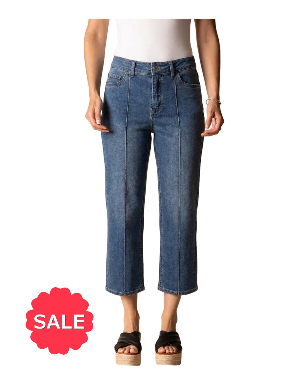 Habitat SEAM FLARE CROP JEAN - Originally $95