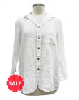 Fenini LINEN LONG SLEEVE BLOUSE - Originally $159