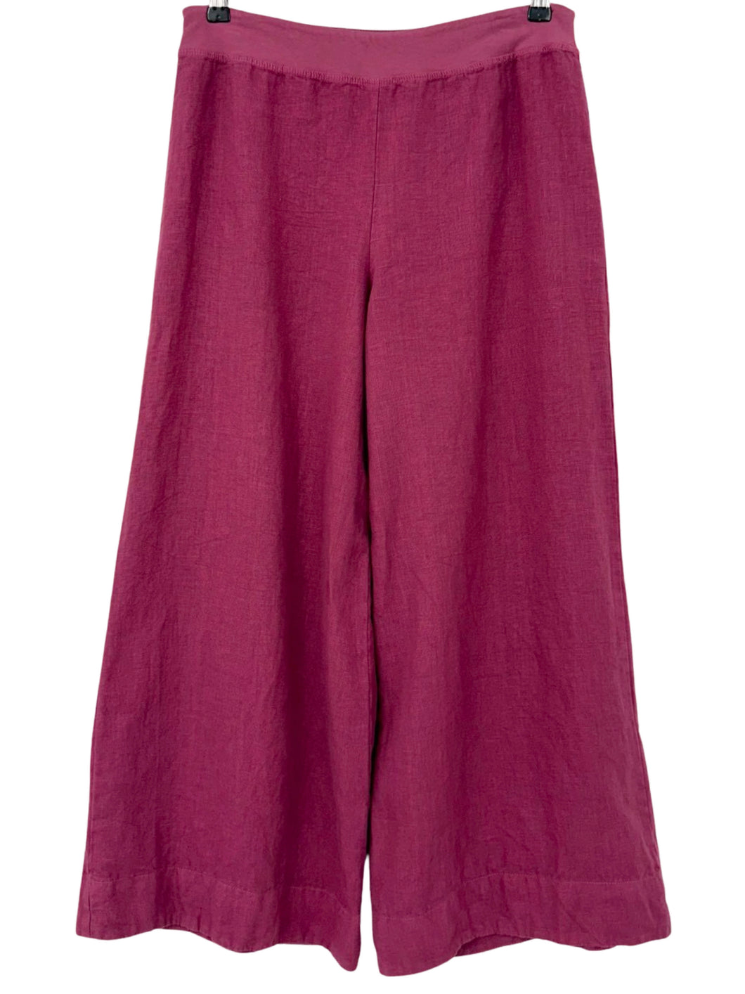 Cut Loose SOLID LINEN WIDE LEG CROP PANT