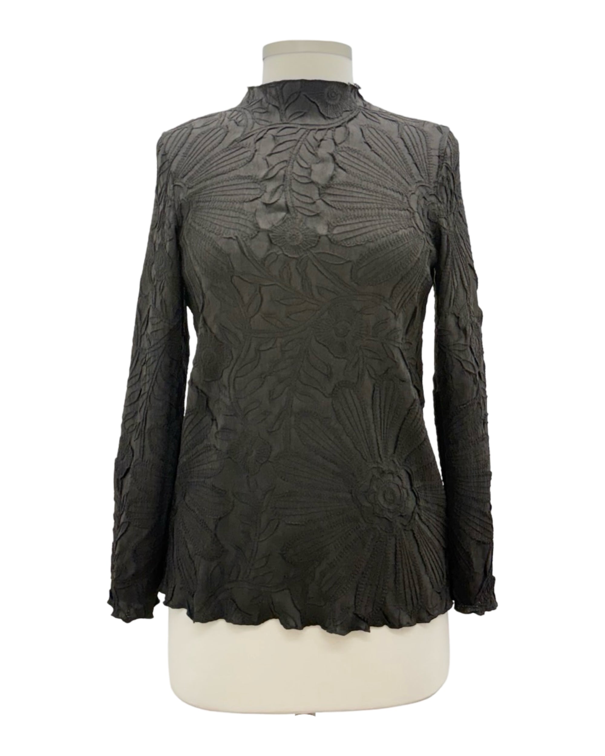 Vanité MOCK NECK FLOWER LONG SLEEVE