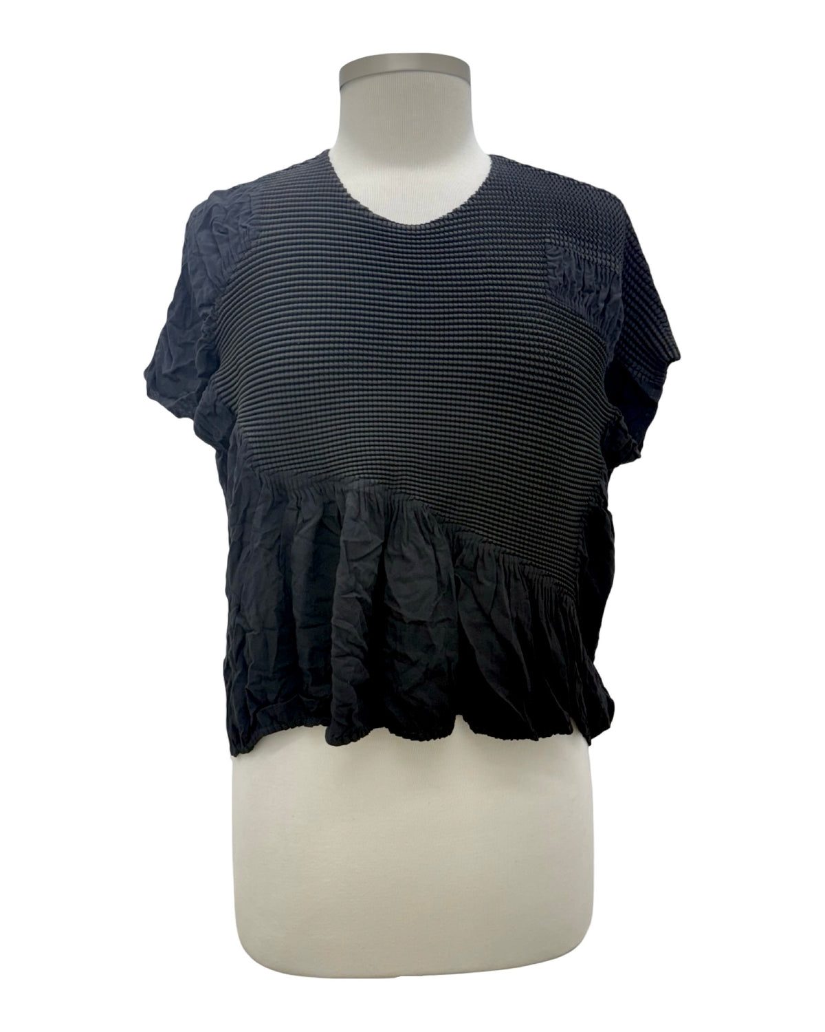 Vanite TEXTURE CAP SLEEVE TOP