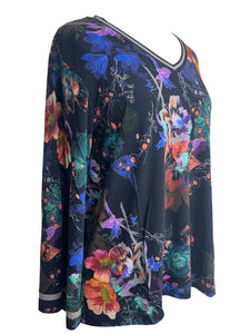 Johnny Was V NECK KIMONO SLEEVE TEE JANIE