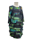 Vanite LONG SLEEVE ACCORDION DRESS