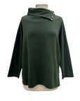 Eleven Stitch by Gerties RIB KNIT SNAP TURTLENECK TOP