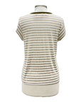 Michael Stars RIB STRIPE CAP SLEEVE TEE