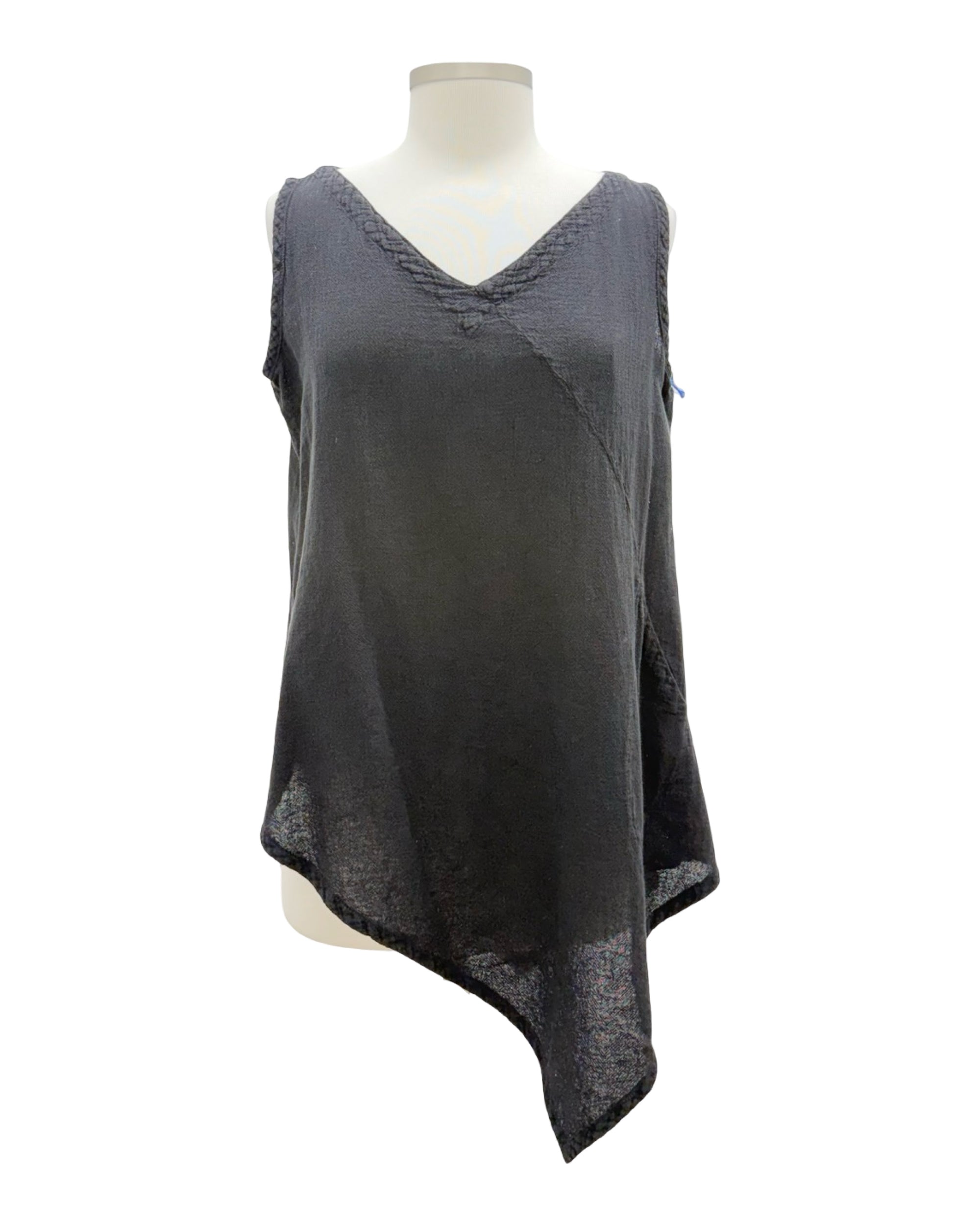 Oh My Gauze V NECK TANK POCKET TOP