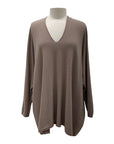 Amazing OVERSIZE DEEP V SWEATER