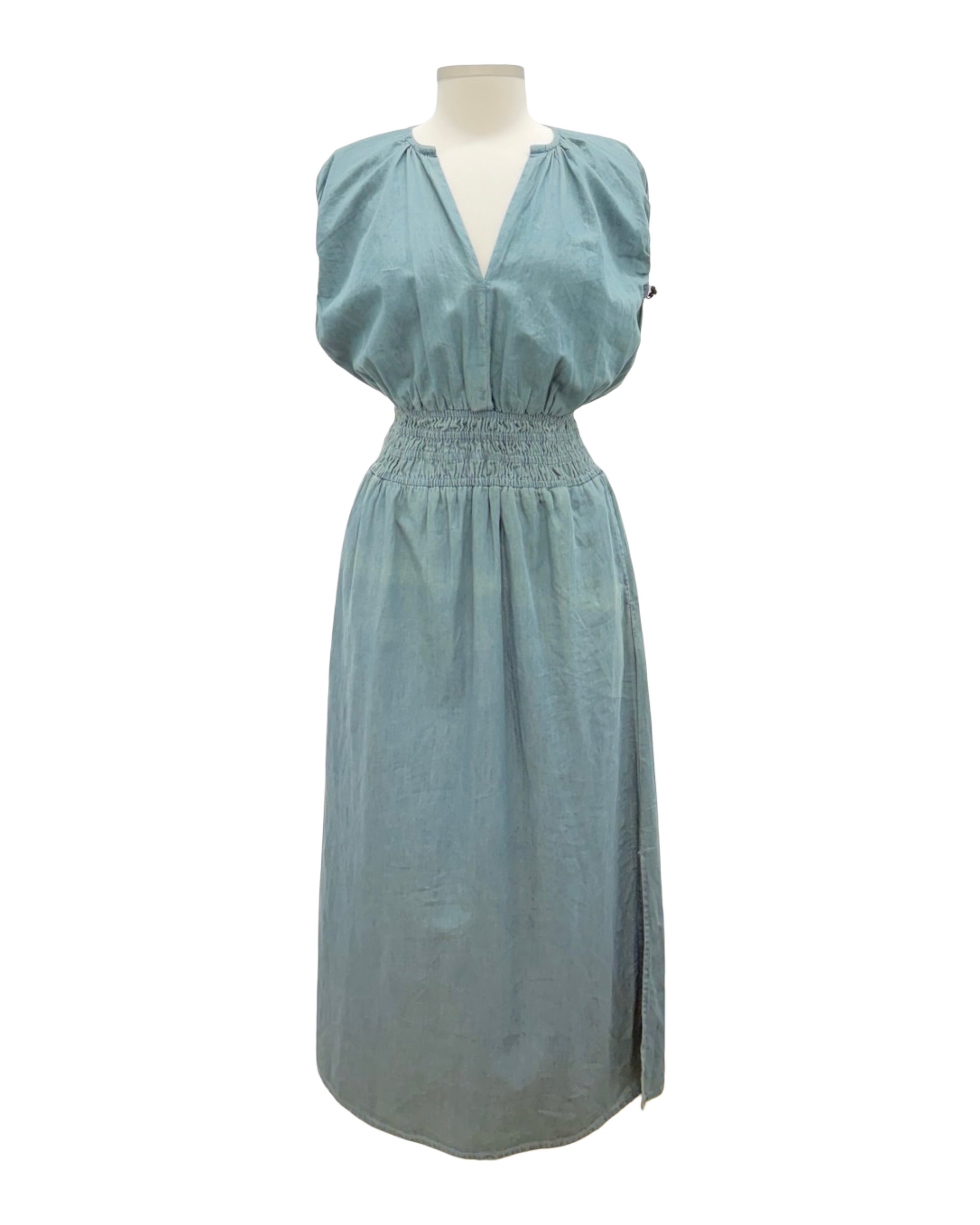 APNY CINCH WAIST INDIGO DRESS