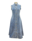 Foil LONG JEAN TANK DRESS
