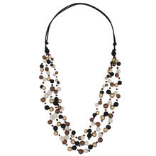 Load image into Gallery viewer, Sylca BLACK &amp; GOLD MULTI NECKLACE
