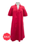 Foil SHORT SLEEVE SOLID POPLIN DRESS - Originally $169