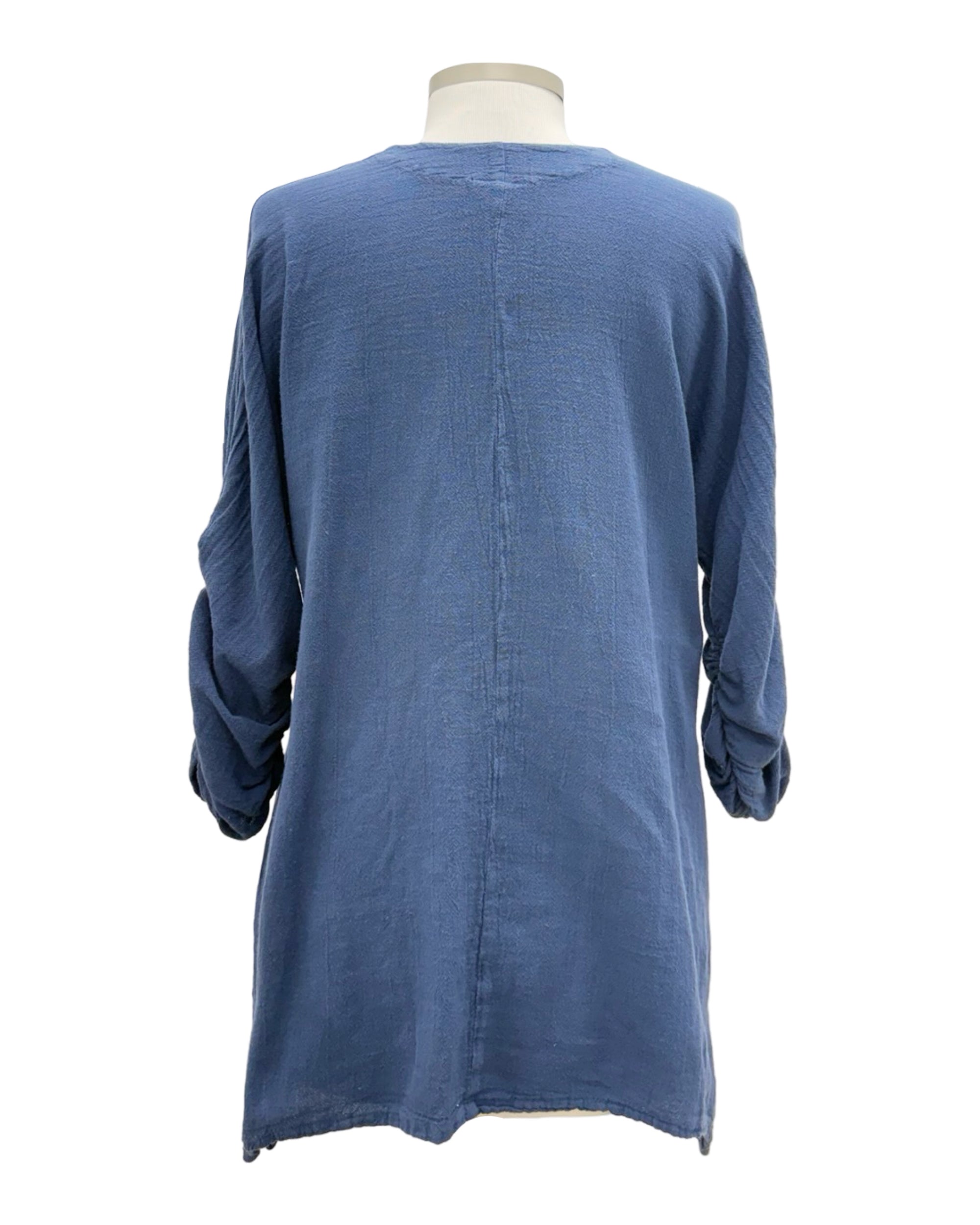 Oh My Gauze SCOOP RUSCH SLEEVE TOP ARTY