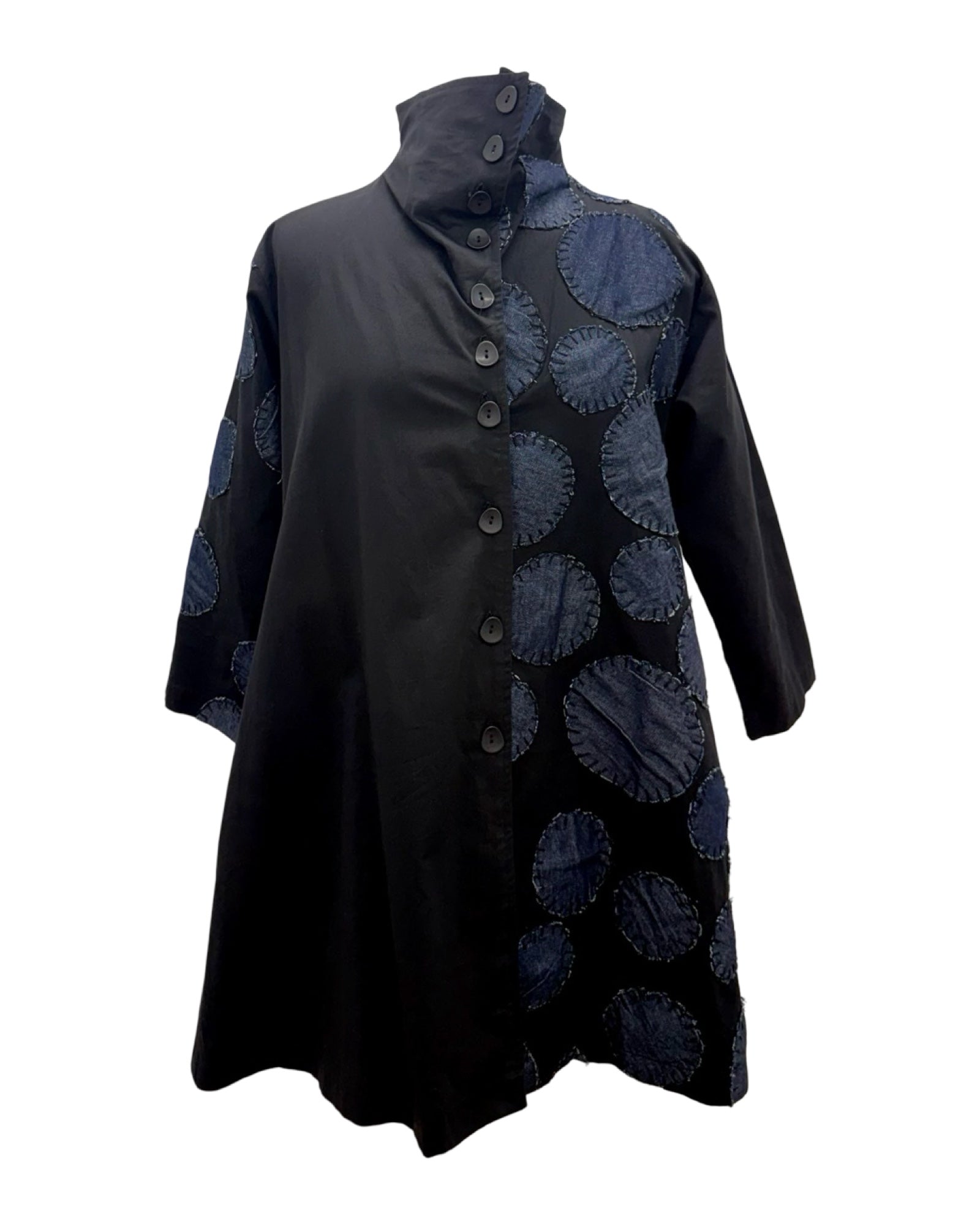 M Squared LONG DOTS FUNNEL JACKET