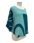 Yasuko SWIRL TUCK SLEEVE BLOUSE
