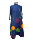 Vanite MOCK NECK DOT DRESS