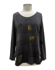 Cynthia Ashby LONG SLEEVE CREW GRAPHIC TEE MARGO