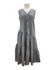 Foil V NECK LONG TANK SEAM DRESS