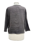 Fenini LONG SLEEVE V NECK LINEN TOP
