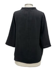Shana RUSCHED NECK BLOUSE 3/4 SLEEVE