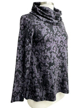 Load image into Gallery viewer, Cut Loose FLORAL JACQUARD COWL NECK TOP
