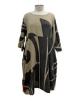 Yasuko CRINKLE SHORT SLEEVE TUNIC DRESS