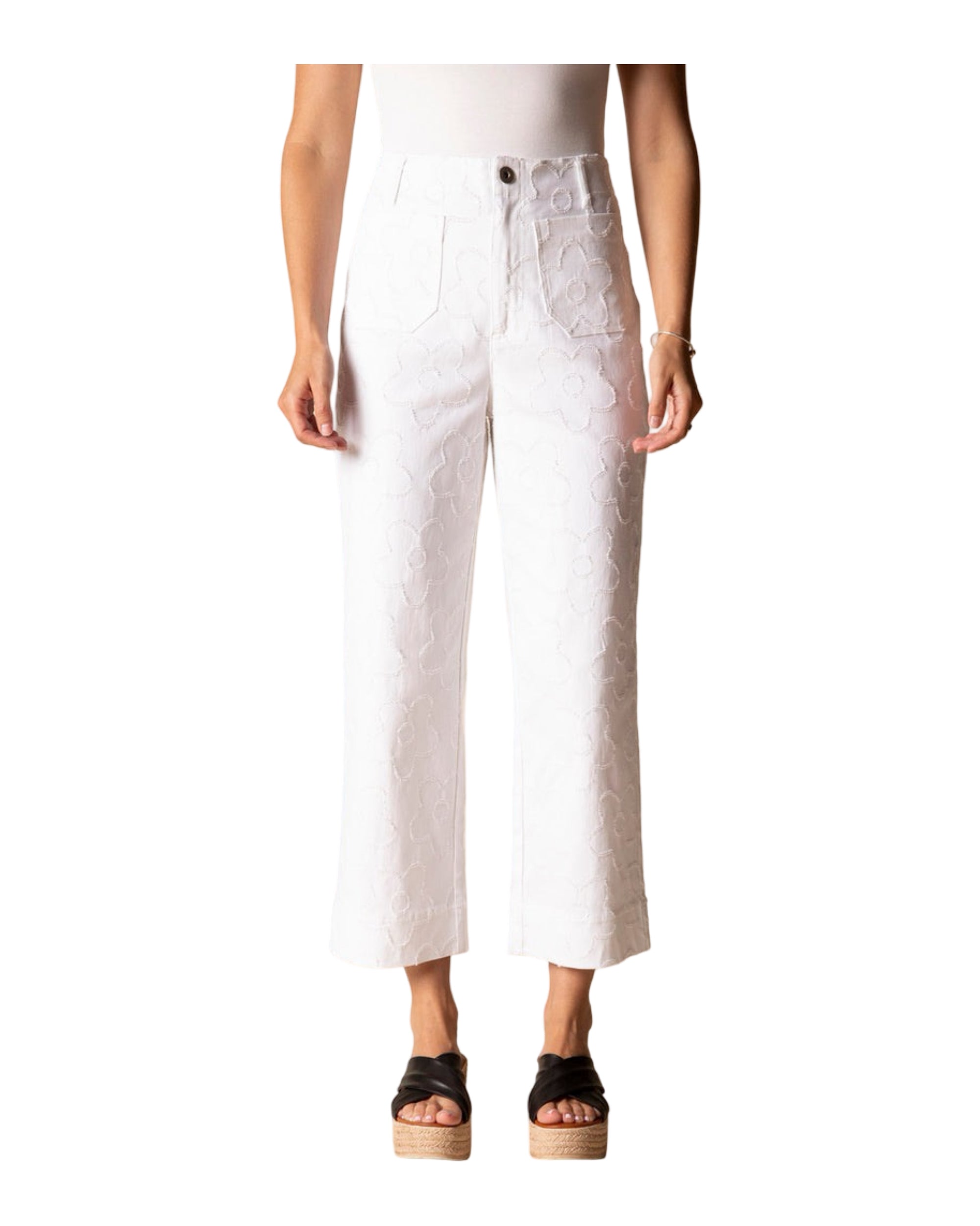 Habitat ETCHED FLOWER CROP JEAN