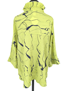 Moonlight ABSTRACT SQUIGGLE BLOUSE