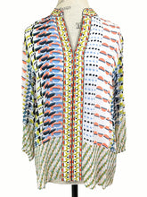 Load image into Gallery viewer, Caite EMBROIDERED PRINT BLOUSE NOVA
