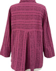 Cut Loose PINSTRIPE LINEN LONG SLEEVE EASY SHIRT - ORIGINALLY $119