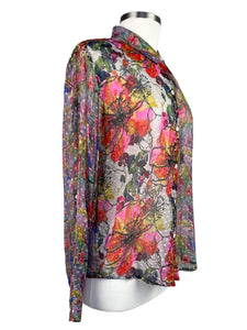 APNY MIX MEDIA COLLAR BLOUSE