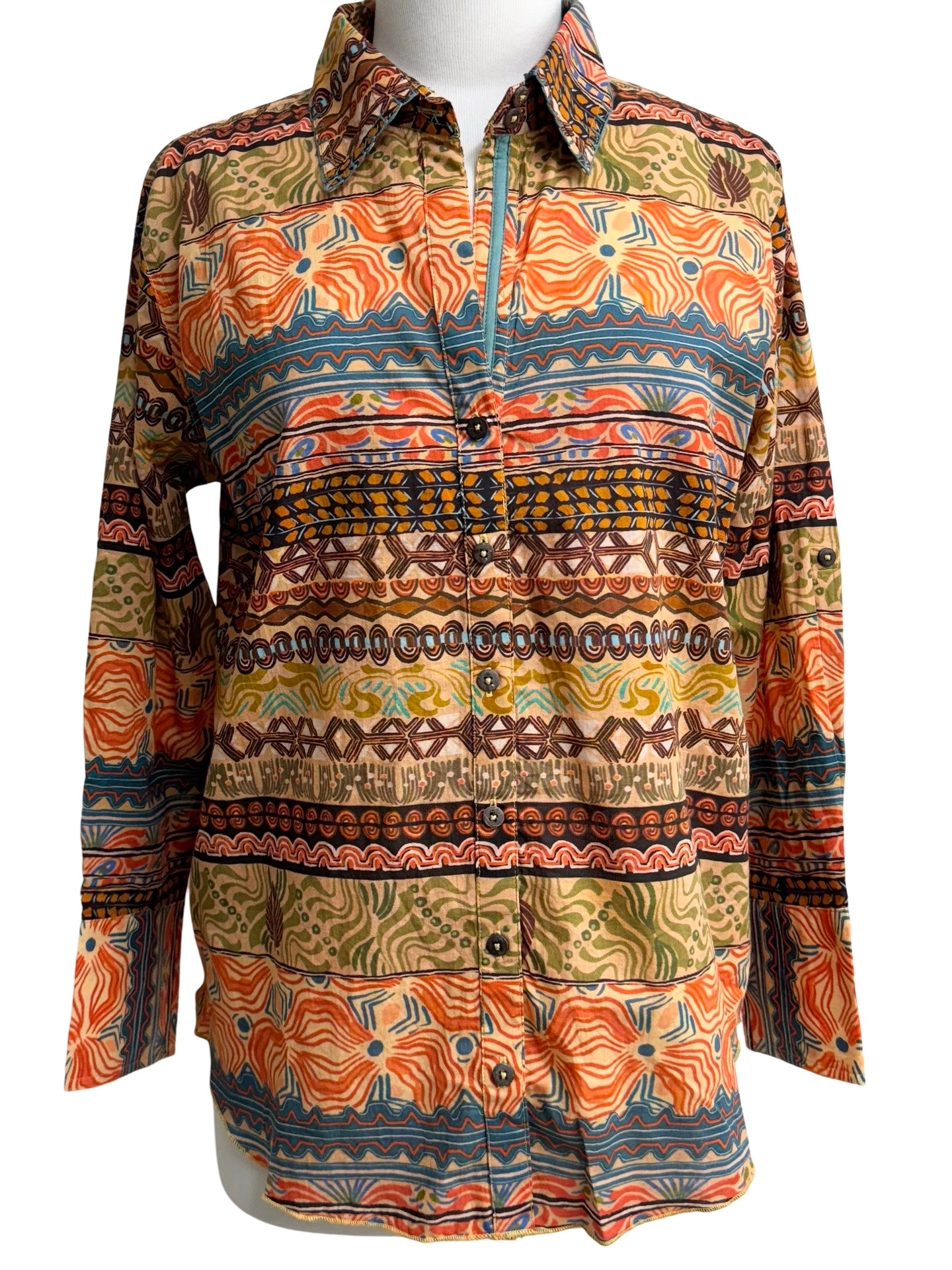 Caite Embroidered retailer Tunic Shirt