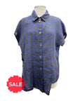 Chalet LINEN SHORT SLEEVE SEAM BLOUSE CALLY - Originally $239