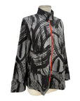 Shana LONG SLEEVE ZIP JACKET RED TRIM
