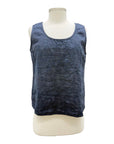 Blueberry EMBROIDERED LINEN TANK TOP