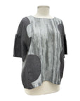 Chalet MIX FABRIC SHORT SLEEVE TOP FERNIE