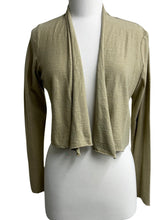 Load image into Gallery viewer, Cut Loose LINEN COTTON JERSEY CROP CARDI
