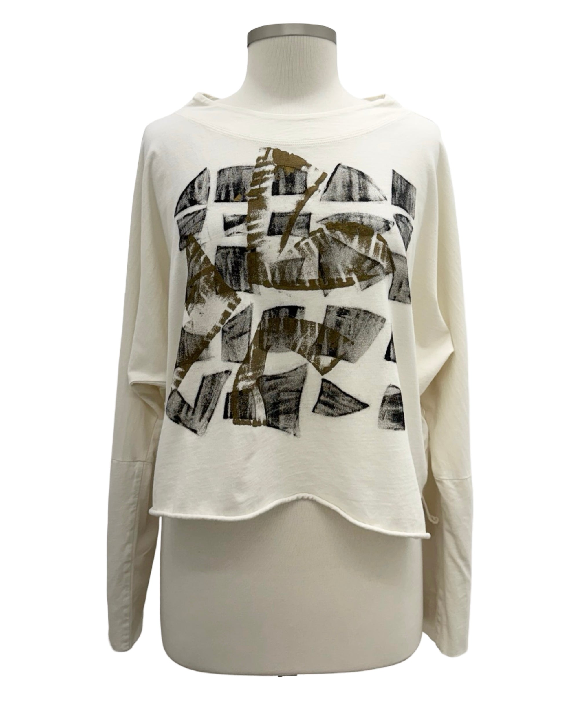Cynthia Ashby LONG SLEEVE MOCK GRAPHIC TEE CALLA