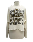 Cynthia Ashby LONG SLEEVE MOCK GRAPHIC TEE CALLA