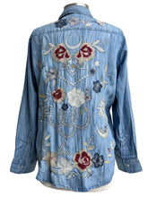 Load image into Gallery viewer, Caite DENIM EMBROIDERED SHIRT AMARA
