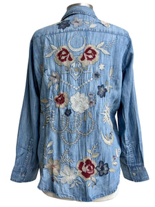 Caite DENIM EMBROIDERED SHIRT AMARA