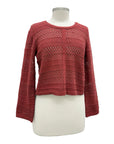 Foil LONG SLEEVE WOVEN PULLING STRING SWEATER