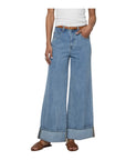 Oliver Logan HI WAIST CUFF WIDE LEG JEAN PARKER